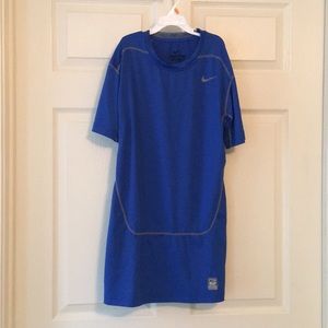 Nike Pro Combat dri-fit blue shirt.  Sz XL